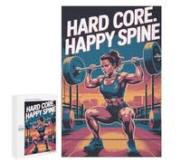 Puzzles for Adults 1000 PCS Puzzles Hard Core Happy Spine Gym Poster Puzzles for Adults Brain Teaser Game Perfect Decoration Deal As Gifts for The Whole Family 1000 PCS