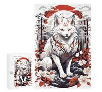 Puzzles for Adults 1000 PCS Puzzles Kitsune Fox Mask Puzzles for Adults Toy Wall Decor Difficult Hard Help The Brain Exercise 1000 PCS