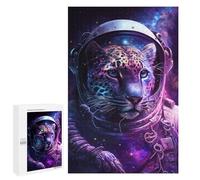 Puzzles for Adults 1000 PCS Puzzles Leopard Astronaut Space Suit Puzzles for Adults Brain Teaser Game Perfect Decoration Deal As Gifts for The Whole Family 1000 PCS