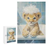 Puzzles for Adults 1000 PCS Puzzles Lion Cub Bath Time Puzzles for Adults Brain Teaser Game Perfect Decoration Deal As Gifts for The Whole Family 1000 PCS