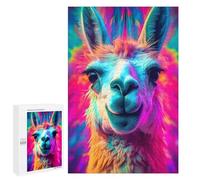 Puzzles for Adults 1000 PCS Puzzles Llama Black Light UV Glow Adult Jigsaw Anti-Stress Toys Analysis And Logic Unique Birthday And Gifts 1000 PCS