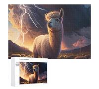 Puzzles for Adults 1000 PCS Puzzles Llama in Lightning Storm-1 Jigsaws for Adults Family Games Difficult Hard Deal As Gifts for The Whole Family 1000 PCS
