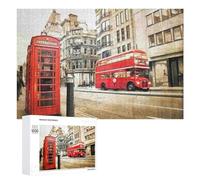 Puzzles for Adults 1000 PCS Puzzles London's Classic Red Bus And Phone Booth Jigsaws for Adults Family Games But Fun And Humorous for Birthday, Chrismas 1000 PCS