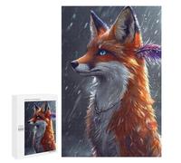 Puzzles for Adults 1000 PCS Puzzles Magical Fox Pendant Snowfall Adult Jigsaw Puzzles Family Activities Difficult And Challenge for Is Ideal As A Gift 1000 PCS