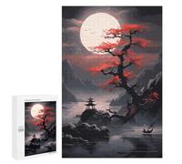 Puzzles for Adults 1000 PCS Puzzles Moon Japanese Landscape Puzzles for Adults Toy Wall Decor Difficult Hard Help The Brain Exercise 1000 PCS