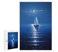 Puzzles for Adults 1000 PCS Puzzles Moonlit Ocean Serenity-1 Adult Jigsaw Puzzles Family Activities Difficult And Challenge for Is Ideal As A Gift 1000 PCS