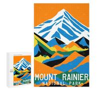 Puzzles for Adults 1000 PCS Puzzles Mount Rainier Poster Puzzles for Adults Brain Teaser Game Perfect Decoration Deal As Gifts for The Whole Family 1000 PCS