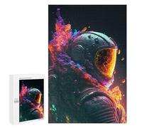 Puzzles for Adults 1000 PCS Puzzles Neon Explosion Astronaut Jigsaws for Adults Family Games Difficult Hard Deal As Gifts for The Whole Family 1000 PCS