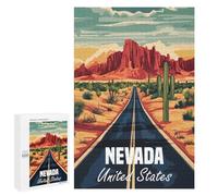 Puzzles for Adults 1000 PCS Puzzles Nevada Desert Road Puzzles for Adults Toy Wall Decor Difficult Hard Help The Brain Exercise 1000 PCS