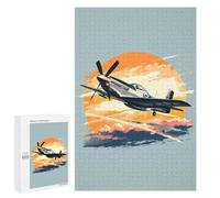 Puzzles for Adults 1000 PCS Puzzles P51 Plane Puzzles for Adults Brain Teaser Game Perfect Decoration Deal As Gifts for The Whole Family 1000 PCS