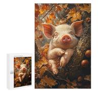 Puzzles for Adults 1000 PCS Puzzles Piglet in Autumn Leaves Puzzles for Adults Toy Wall Decor Difficult Hard Help The Brain Exercise 1000 PCS