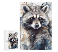 Puzzles for Adults 1000 PCS Puzzles Raccoon Watercolor Jigsaws for Adults Family Games Difficult Hard Deal As Gifts for The Whole Family 1000 PCS