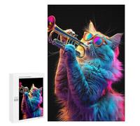 Puzzles for Adults 1000 PCS Puzzles Ragdoll Trumpet Puzzles for Adults Toy Wall Decor Difficult Hard Help The Brain Exercise 1000 PCS