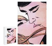 Puzzles for Adults 1000 PCS Puzzles Romantic Comic Art Kiss Puzzles for Adults Toy Wall Decor Difficult Hard Help The Brain Exercise 1000 PCS
