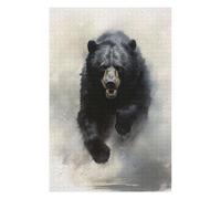 Puzzles for Adults 1000 PCS Puzzles Running Black Bear Adult Jigsaw Puzzle Toy Wall Decor Hand Speed Race Deal As Gifts for The Whole Family 1000 PCS