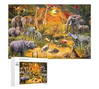 Puzzles for Adults 1000 PCS Puzzles Safari Animal Adventure Jigsaws for Adults Family Games Difficult Hard Deal As Gifts for The Whole Family 1000 PCS
