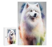 Puzzles for Adults 1000 PCS Puzzles Samoyed Drawn Puzzles for Adults Family Game Presents for Women for Birthday, Chrismas 1000 PCS