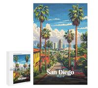 Puzzles for Adults 1000 PCS Puzzles San Diego Cityscape Puzzles for Adults Toy Wall Decor Difficult Hard Help The Brain Exercise 1000 PCS