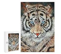 Puzzles for Adults 1000 PCS Puzzles Splatter Tiger Face Puzzles for Adults Brain Teaser Game Perfect Decoration Deal As Gifts for The Whole Family 1000 PCS