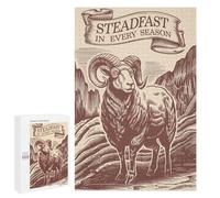 Puzzles for Adults 1000 PCS Puzzles Steadfast Ram Illustration Puzzles for Adults Toy Wall Decor Difficult Hard Help The Brain Exercise 1000 PCS