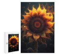 Puzzles for Adults 1000 PCS Puzzles Sunflower Embers Fire Puzzles for Adults Family Game Presents for Women for Birthday, Chrismas 1000 PCS