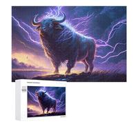 Puzzles for Adults 1000 PCS Puzzles Thundering Bull Nature's Power Jigsaws for Adults Family Games Difficult Hard Deal As Gifts for The Whole Family 1000 PCS