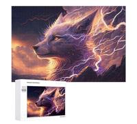 Puzzles for Adults 1000 PCS Puzzles Thundering Wolf Spirit -2 Jigsaws for Adults Family Games Difficult Hard Deal As Gifts for The Whole Family 1000 PCS