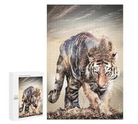 Puzzles for Adults 1000 PCS Puzzles Tiger Puzzles for Adults Toy Wall Decor Difficult Hard Help The Brain Exercise 1000 PCS