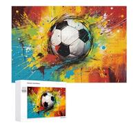 Puzzles for Adults 1000 PCS Puzzles Vibrant Soccer Ball Artwork -1 Jigsaws for Adults Family Games But Fun And Humorous for Birthday, Chrismas 1000 PCS