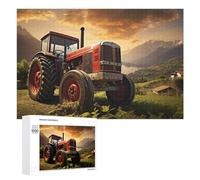 Puzzles for Adults 1000 PCS Puzzles Vintage Tractor in Mountainous Landscape Jigsaws for Adults Family Games But Fun And Humorous for Birthday, Chrismas 1000 PCS