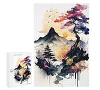 Puzzles for Adults 1000 PCS Puzzles Watercolors Japanese 7 Adult Jigsaw Anti-Stress Toys Analysis And Logic Unique Birthday And Gifts 1000 PCS