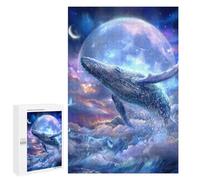Puzzles for Adults 1000 PCS Puzzles Whale Dream Clouds Moon Adult Jigsaw Puzzles Family Activities Difficult And Challenge for Is Ideal As A Gift 1000 PCS