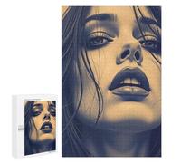 Puzzles for Adults 1000 PCS Puzzles Womans Face Close-Up Jigsaws for Adults Family Games Difficult Hard Deal As Gifts for The Whole Family 1000 PCS