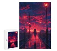 Puzzles for Adults 1000 PCS Rainy Night Walk Puzzles for Teenagers Staycation Kill Time Help The Brain Exercise Unique Birthday And Xmas Gifts 1000 PCS
