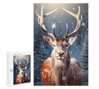Puzzles for Adults 1000 PCS Reindeer Christmas Animals Jigsaws for Adults Relaxing Games Enhance Memory Unique Birthday And Xmas Gifts 1000 PCS