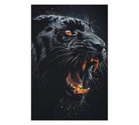 Puzzles for Adults 1000 PCS Roaring Black Panther Jigsaws for Adults Hands-on Game Precision Cutting Fun at Home Activities, 1000 PCS