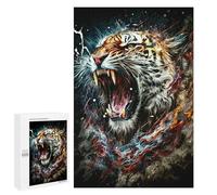 Puzzles for Adults 1000 PCS Roaring Tiger Artwork -1 Puzzles for Adults Hands-on Game But Fun And Humorous Christmas Birthday Gifts 1000 PCS
