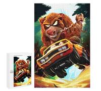 Puzzles for Adults 1000 PCS Rushing Psycho Bear Jigsaw for Adults Relaxing Games Analysis And Logic Unique Birthday And Xmas Gifts 1000 PCS
