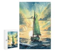 Puzzles for Adults 1000 PCS Sailboat at Sunset Puzzles for Adults Hands-on Game But Fun And Humorous Christmas Birthday Gifts 1000 PCS