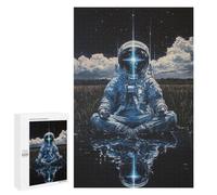 Puzzles for Adults 1000 PCS Space Astronaut Meditation Scene Puzzle For Teenagers Improve Memory Challenging To Complete Challenging Family Fun Game 1000 PCS