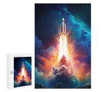 Puzzles for Adults 1000 PCS Space Rocket Launch -2 Puzzle For Teenagers Improve Memory Challenging To Complete Challenging Family Fun Game 1000 PCS