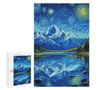 Puzzles for Adults 1000 PCS Starry Night Mountain Reflections -2 Jigsaw Puzzles for Adults But Fun And Humorous for Birthday, Chrismas Christmas Birthday Gifts 1000 PCS