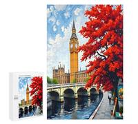 Puzzles for Adults 1000 PCS Street View of London Big Ben Puzzles for Adults Hands-on Game But Fun And Humorous Christmas Birthday Gifts 1000 PCS