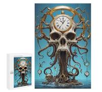 Puzzles for Adults 1000 PCS Surreal Octopus Skull Time Jigsaw for Adults Relaxing Games Analysis And Logic Unique Birthday And Xmas Gifts 1000 PCS