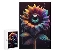 Puzzles for Adults 1000 PCS Surreal Sunflower Eye Jigsaw for Adults Relaxing Games Analysis And Logic Unique Birthday And Xmas Gifts 1000 PCS