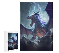 Puzzles for Adults 1000 PCS Thundering Dragon Storm Jigsaw for Adults Relaxing Games Analysis And Logic Unique Birthday And Xmas Gifts 1000 PCS