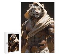 Puzzles for Adults 1000 PCS Tiger Warrior Armor Statue Jigsaw for Teenagerss Pattern Assembly Parent-child Interaction Beautiful Design Game 1000 PCS