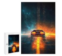 Puzzles for Adults 1000 PCS Time Machine Neon Lights Jigsaws for Adults Puzzle Difficult Challenge Help The Brain Exercise Unique Challenge Game 1000 PCS