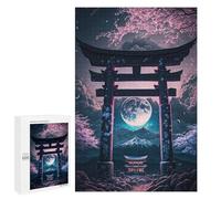 Puzzles for Adults 1000 PCS Torii Gate Moonlit Night Puzzle for Adults Family Games Hand Speed Race Unique Birthday And Xmas Gifts 1000 PCS