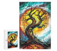 Puzzles for Adults 1000 PCS Twisted Enchanted Tree Gothic Fantasy Art Jigsaws for Adults Relaxing Games Enhance Memory Unique Birthday And Xmas Gifts 1000 PCS